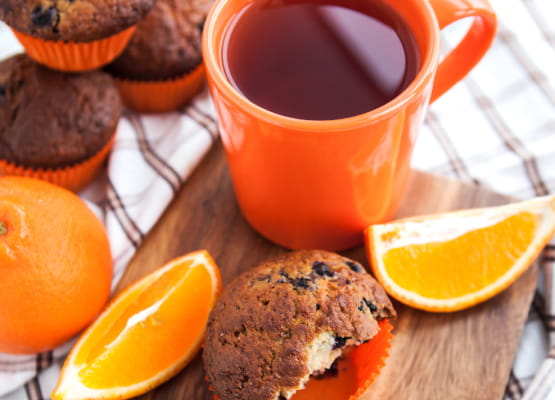 closeup view of breakfast foods