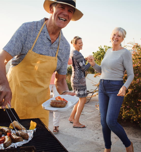 friends grilling outdoors