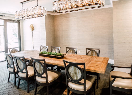 private dining room at avenida watermarq germantown
